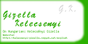 gizella kelecsenyi business card